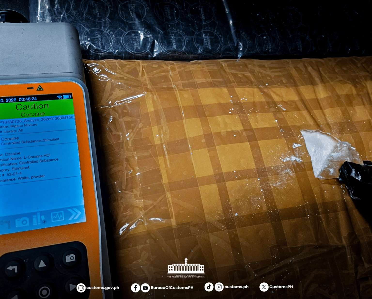 Woman Arrested Smuggling P43M Cocaine at Manila Airport