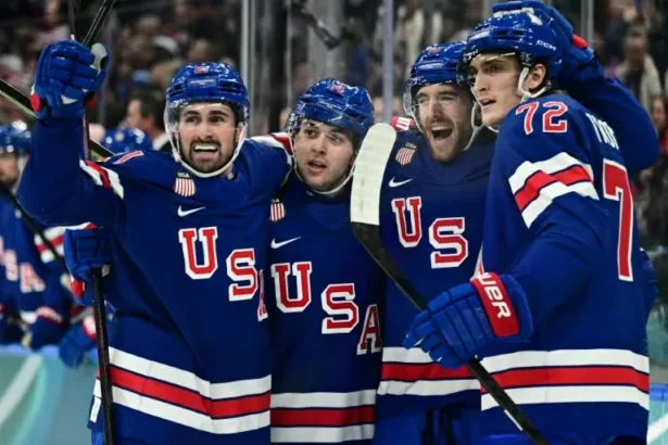 Team USA Men’s Hockey Overcomes Denmark 6-3 in Olympics