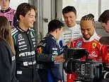George Russell Teases Lewis Hamilton on Kim Kardashian Romance Rumors
