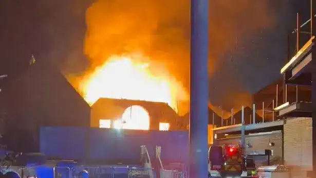 70 Firefighters Battle Massive Blaze at Southall Chapel