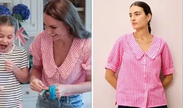 Princess Kate’s Pink Gingham Blouse Restocked for Spring Outfits