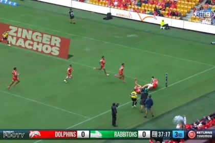 Campbell Graham Scores Try for Rabbitohs vs Dolphins