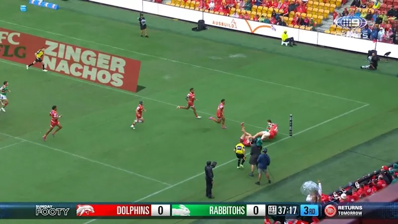 Campbell Graham Scores Try for Rabbitohs vs Dolphins