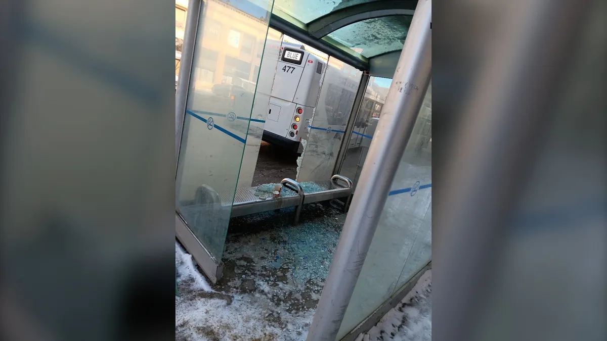 Winnipeg Bus Crashes into Shelter on Portage Ave, Injuring Two Women