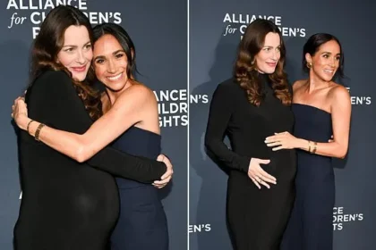 Meghan Markle Shields Pregnant BFF Kelly Zajfen on Red Carpet