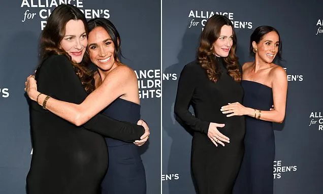 Meghan Markle Shields Pregnant BFF Kelly Zajfen on Red Carpet