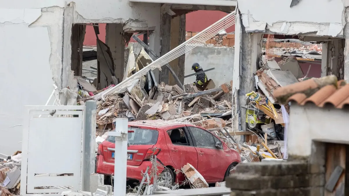 Gas Explosion Devastates Rome Buildings, Injures Three in Hospital