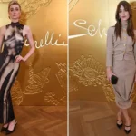Elizabeth Debicki Stuns in Nude Illusion Dress at Schiaparelli Gala
