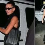 Hailey Bieber Attends Church Solo in Sleek All-Black Outfit
