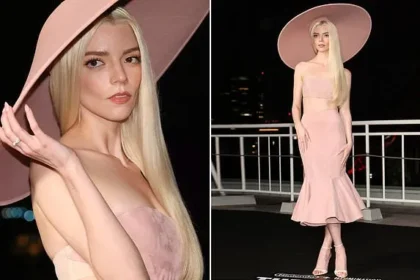 Anya Taylor-Joy Stuns in Peach Outfit at Super Mario Galaxy Event