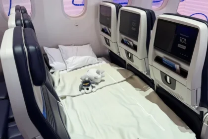 United Relax Row: Lie-Flat Economy Beds with 8 Power Ports in 2027
