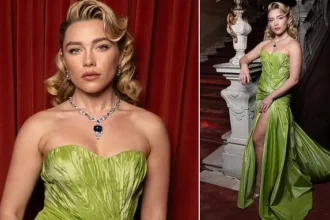 Florence Pugh Stuns in Thigh-Split Gown at Bulgari High Jewellery Launch
