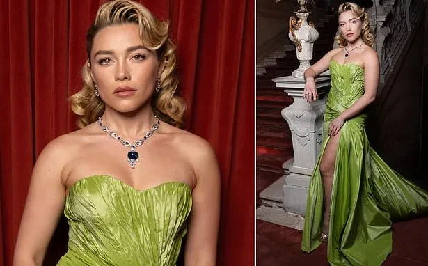 Florence Pugh Stuns in Thigh-Split Gown at Bulgari High Jewellery Launch