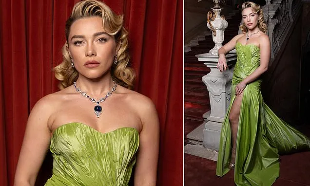 Florence Pugh Stuns in Thigh-Split Gown at Bulgari High Jewellery Launch