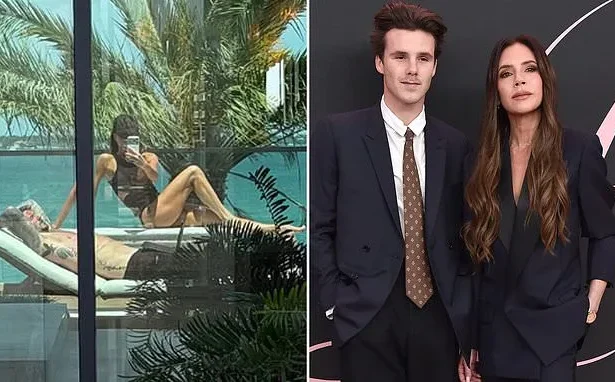 Tattoo-Free Victoria Beckham Stuns in Miami Swimsuit with David