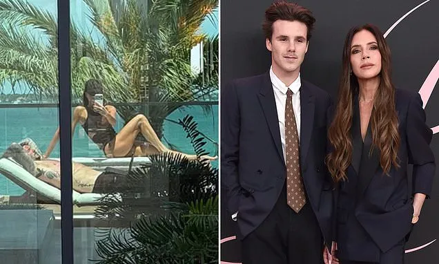 Tattoo-Free Victoria Beckham Stuns in Miami Swimsuit with David