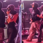 Kim Kardashian Arm-in-Arm with Lewis Hamilton at Bieber Coachella Set