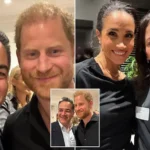 Prince Harry and Meghan Markle Pose with Radio Star Wippa at Sydney Summit