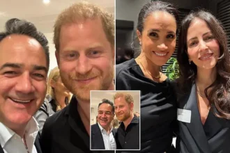 Prince Harry and Meghan Markle Pose with Radio Star Wippa at Sydney Summit