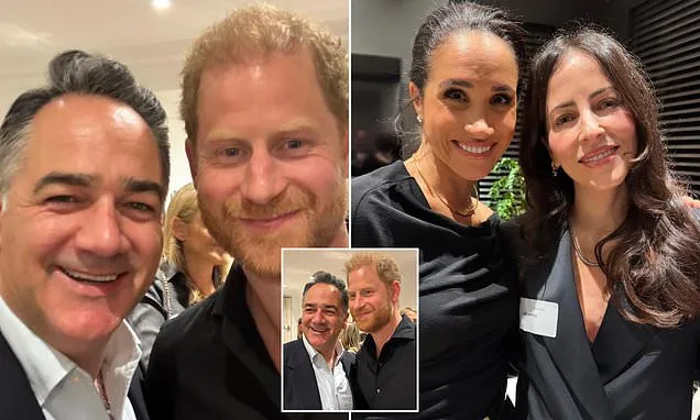 Prince Harry and Meghan Markle Pose with Radio Star Wippa at Sydney Summit