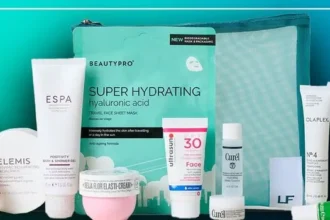 £35 Travel Beauty Bag Saves £74 on Olaplex, Curél for Holidays
