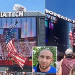 Skydiver Survives Jumbotron Crash at Virginia Tech Game