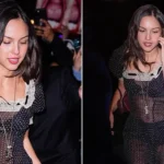 Olivia Rodrigo Stuns in Sheer Polka-Dot Dress at NYC SNL Dinner