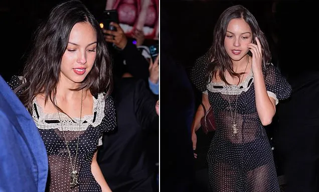 Olivia Rodrigo Stuns in Sheer Polka-Dot Dress at NYC SNL Dinner