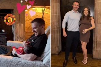 Nikki Sanderson’s Partner Cradles Newborn During Man Utd Win