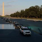 Trump Inspects Reflecting Pool Renovation at Lincoln Memorial