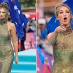 Delta Goodrem Stuns in Gold at Eurovision 2026, Ignites Debate