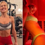 Rita Ora Glows in Mint Bikini at Infrared Sauna, Gym Blast