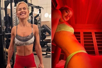 Rita Ora Glows in Mint Bikini at Infrared Sauna, Gym Blast