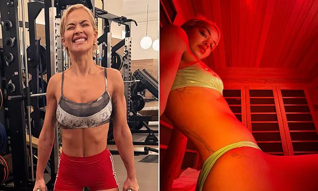Rita Ora Glows in Mint Bikini at Infrared Sauna, Gym Blast