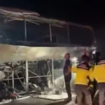 Bus Fire Tragedy: Eight Dead, Including Infant, After Highway Crash