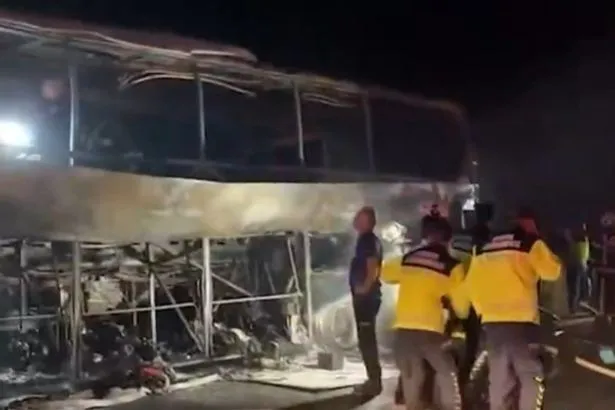 Bus Fire Tragedy: Eight Dead, Including Infant, After Highway Crash
