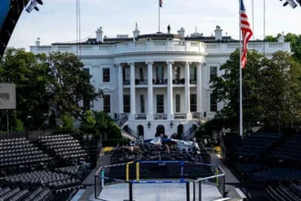 White House Lawn Transforms for Historic UFC Championship Fights