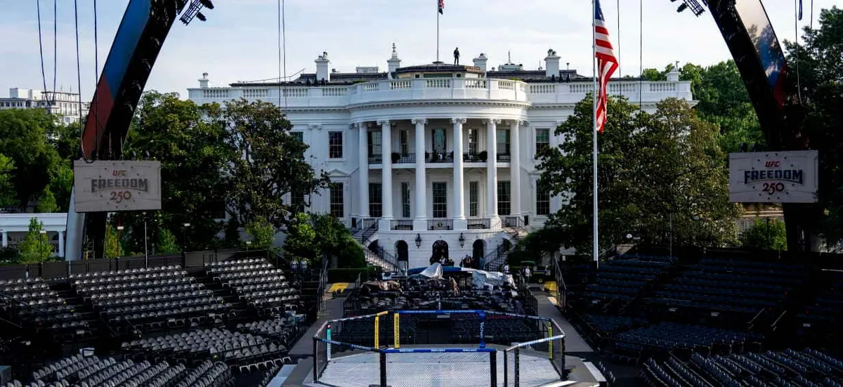 White House Lawn Transforms for Historic UFC Championship Fights