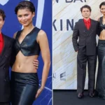 Zendaya Stuns in Leather, Towers Over Tom Holland at Berlin Fan Event
