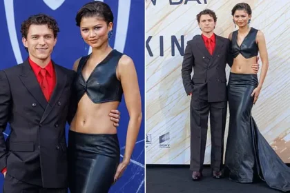 Zendaya Stuns in Leather, Towers Over Tom Holland at Berlin Fan Event